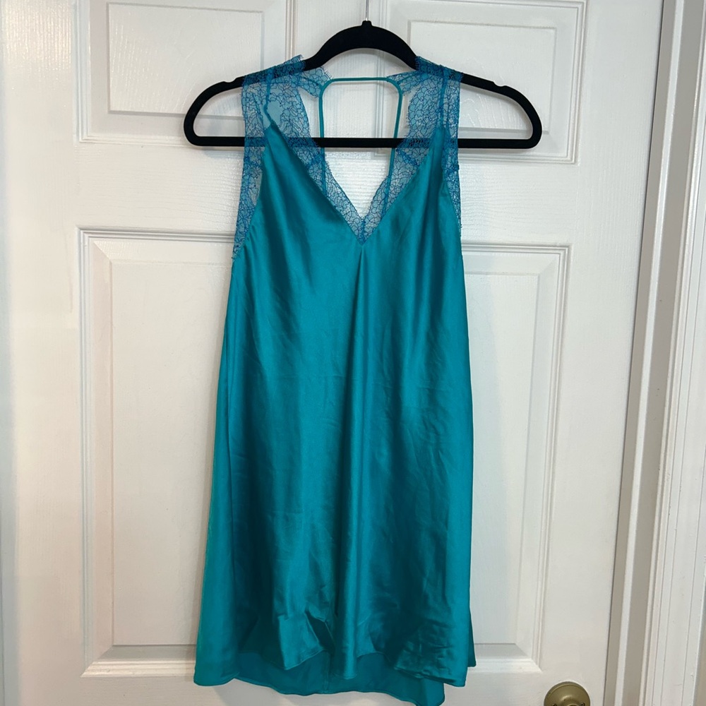 Victoria's Secret Teal Lace Chemise